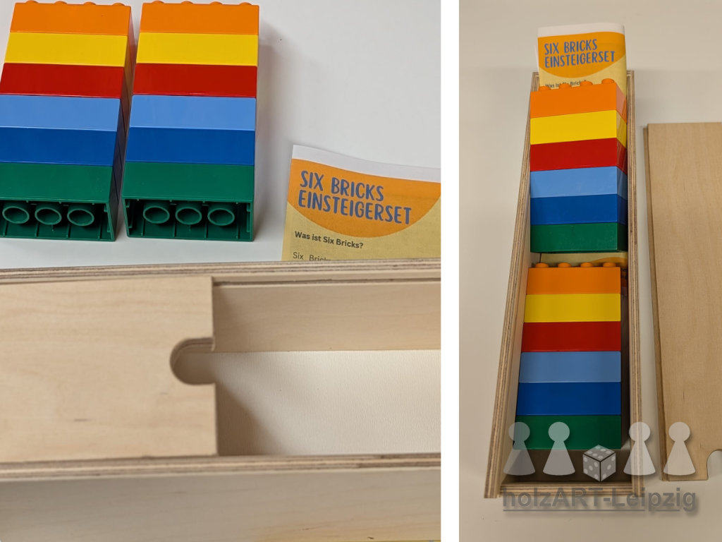 SixBricks - Einsteiger-Set mit Holzbox